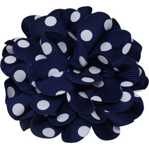 Jessidress® Elastieken Haarelastiek Meisjes Elastiekje met Haarstrikje - Donker Blauw