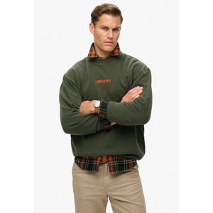 Superdry Micro Logo Graphic Loose Sweatshirt Groen Man