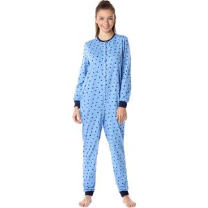 Merry Style Meisjes Jongeren Pyjama Jumpsuit - Lange mouwen - Lange broek - Katoen - MS-MS10-335-PJ - Blauwe/Punten - 170