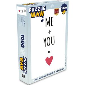 Puzzel Quotes - Me + you - Jij en ik - Liefde - Mannen - Vrouwen - Legpuzzel - Puzzel 1000 stukjes volwassenen
