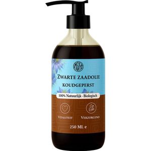 Black Seed Oil 250ml 100% Puur, Biologisch en Onbewerkt - Zwarte Zaad Olie - Nigella Sativa Olie - Food Grade