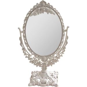 Tafelspiegel, 360 graden rotatie, vintage, draagbare make-upspiegel, dubbelzijdige spiegel, voor badkamer, slaapkamer, dressing