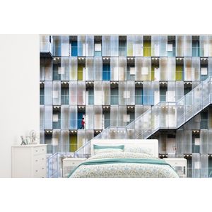 Deuren - Appartementen - Trappen - Kleurrijk - Behangpapier