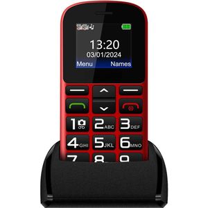 CRLYN® Senioren Mobiele Telefoon 4g - Senioren GSM - Zwart en Rood