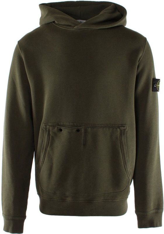 Stone Island - Hoodie - Groen - 100% Katoen - Art-nummer: 811561041 v 0159