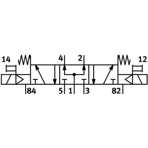 Tiger - Ventiel 2000 - Magneetventiel - G3/8 - 5/3 Drukfunctie