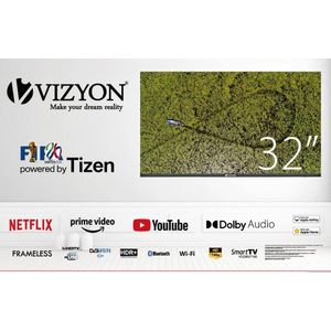 VIZYON 32” HD Ready Smart TV – Wi-Fi/Bluetooth – YouTube/Netflix – 2×HDMI – 1×USB
