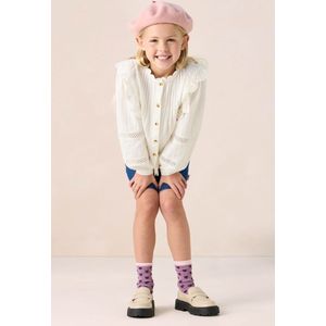 Sissy-Boy - Lichtpaarse sokken met hartjes bloemenprint