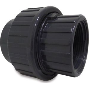 Mega Koppeling PVC-U 75 mm x 2 1/2"" lijmmof x binnendraad 10bar grijs