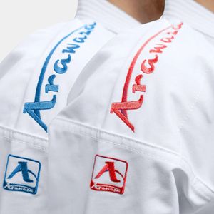 Arawaza Black Diamond Karatepak WKF Combo kit Rood & Blauw (Maat: 175)