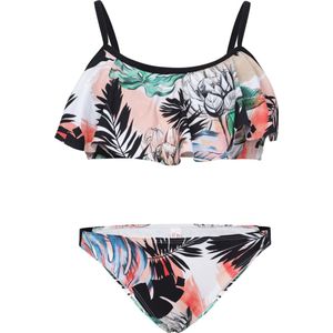 Bikini met volant top Bladeren in pastelkleur 140-146