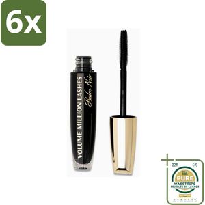 L'Oréal Paris - Mascara - Volume Million Lashes Balm Noir - Zwart - 8,9 ml - Voordeelverpakking - 6 stuks - Volume - Verzorging