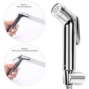 Handheld Bidet Sproeier Kit Wandmontage Douche Moslim Shattaf Douche Spray voor Toilet Badkamer Houder en Haak Inbegrepen