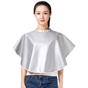 JeiibrZui Haarverfcape - Make-Upcape - Comfortabele Stof Verstelbare Nekband - 1 - Voor Salon En Thuisgebruik Zilver