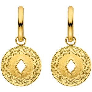 Victorious Dames Oorbellen Goud – Rond met Ruit – 2.5CM