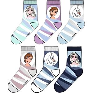 Frozen Anna & Elsa - Casual meisjes sokken - 6 paar 31-34