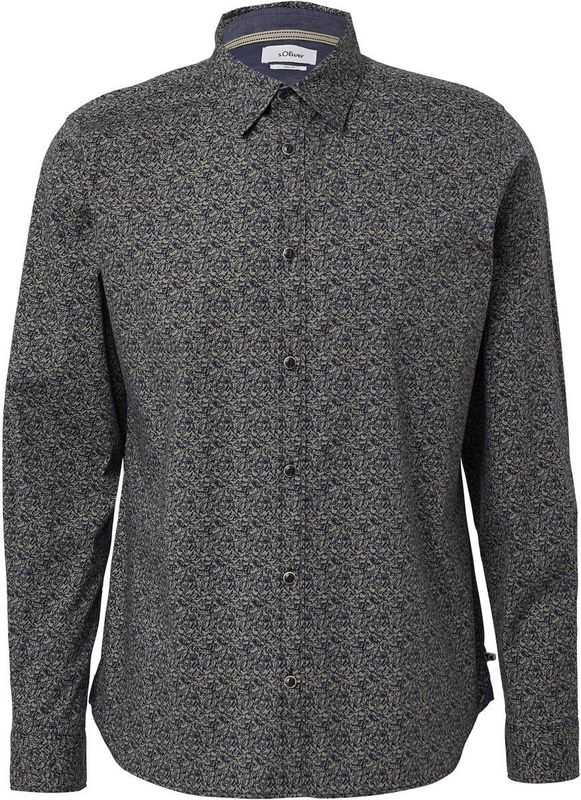 s.Oliver 2168120 shirt met lange mouwen, slim fit, 78A1, S, heren, 78a1, S