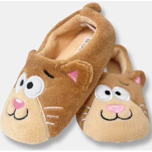 Woody sloffen - kat - beige - 252-10-WSE-C/010 - maat 29/30