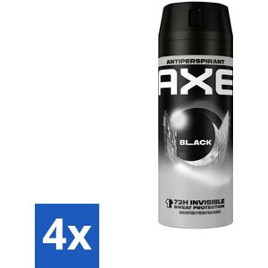 Axe Anti-Transpirant Spray Black 150 ml - Voordeelverpakking - 4 stuks