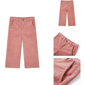 vidaXL Kinderbroek - Kinderbroeken - Kinderbroek - Kinderbroeken - Kinderbroek 116 ribfluweel oudroze