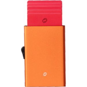 Anti-skim Pasjeshouder Aluminium / Pasjesbeschermer – Anti Skim cardprotector / Uitschuifbare pasjes houder (Oranje)