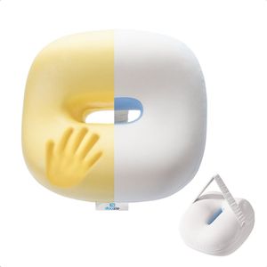 Douzle Kniekussen Voor in Bed - Cooling Ice Silk Cover - Beenkussen Zijslapers - Ergonomisch Memory Foam - Met Band