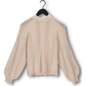 Object Elena L/s Knit Pullover 123 Truien & vesten Dames - Sweater - Hoodie - Vest- Zand - Maat XL