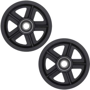 2 stuks Amerikaanse farmschuur deur hardware hanger - schuifdeur pulley track kit - zwart koolstofstaal roller .