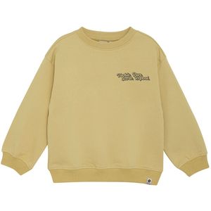 DAILY7 Oversized Sweater Retro Print Truien & Vesten Jongens - Sweater - Hoodie - Vest- Oker - Maat 104