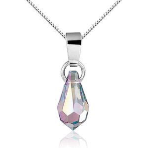 Montebello Ketting Prunus Paradsh - 925 Zilver - Swarovski® - 7x20mm - 42cm