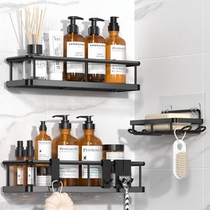 Doucherek - Badkamerrek - Doucheplank - Douchecaddy - Wandrek - Shampoohouder - Douchen - Vakken - Douchewand