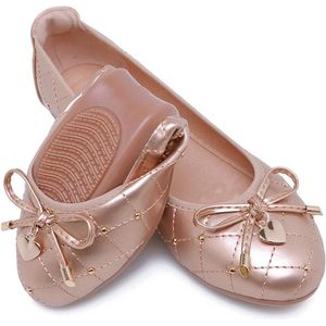 Provento - Vrouwen platte schoenen met verfraaide boog, casual ballerina's met comfortabele pasvorm