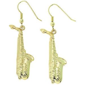 Oorbellen - Saxofoon - Goudkleurig - Metaal