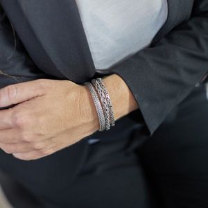 SILK Jewellery - Zilveren Armband - Connect - 358.22 - Maat 22