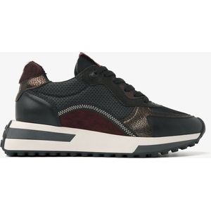 VIA VAI Posy Dash Sneakers - Zwart Brons Bordeaux - Maat 41