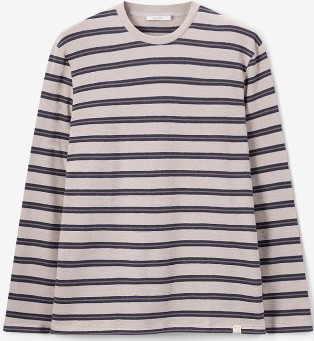 Sissy-Boy - T-shirt - Beige - Lange Mouwen - Slub Katoen