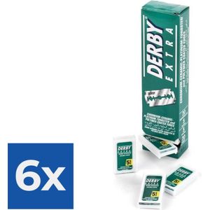 Derby Professional Double Razor Blades Scheermesjes - 100 stuks - Voordeelverpakking 6 stuks