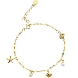 Armband Sea life  - S925 zilver met 18 karaats goud