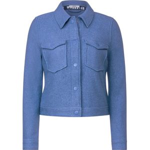 CECIL TOS Wool shirt jacket Dames Jas - water blauw - Maat L