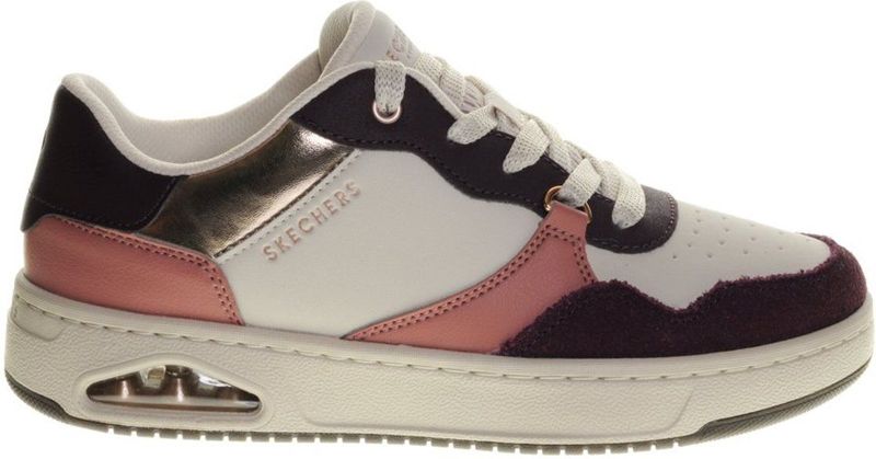 Skechers - UNO CTL - Sneakers - Roze gecombineerd - Retro Veterschoen met Materiaalmix