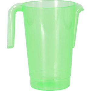 Excellent Houseware Schenkkan/waterkan - groen - 1500 ML - kunststof - 20 x 18 x 20,5 cm