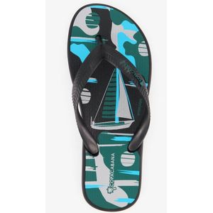 Copacabana kinder teenslippers zwart met zeilboot - Maat 31
