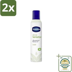Vaseline - Aloe Sensitive - Deospray - Zacht voor de Huid - 250 ml - Voordeelverpakking - 2 stuks - Deodorant voor gevoelige huid - Zachte deodorant