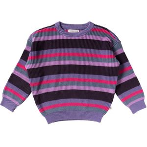 Your wishes winter sweater meisjes - paars - gebreid, strepen