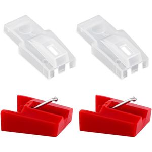 Allecto Plus - Platenspeler Naald en Stylus Set voor Draaitafel - Vervangende Naald met Diamanten - Geschikt voor CR24003A en CR2413A - Set van 2 stuks