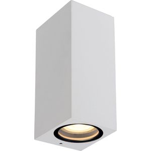 Lucide ZARO - Wandspot / Wandlamp Binnen/Buiten - 2xGU10 - IP44 - Wit