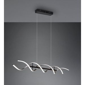 Trio leuchten - LED Hanglamp - Hangverlichting - 45W - Aanpasbare Kleur - Dimbaar - Rechthoek - Geborsteld Zilver - Aluminium