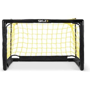 SKLZ Pro Mini Soccer Voetbal Goal - Voetbaldoel - Inclusief zachte foam voetbal - Indoor Voetbaltraining - 56 x 39 cm - Alle leeftijden - Zwart / Geel