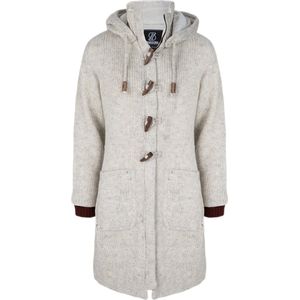 Gebreid Wollen Dames Vest van Schapenwol met Polyester Fleece voering en afneembare capuchon - SHAKALOHA - W Whistler DLX Beige M.