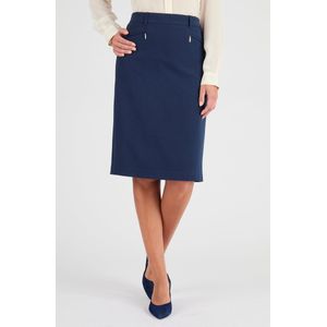 Damart - Klassieke kokerrok - Dames - Blauw - 38